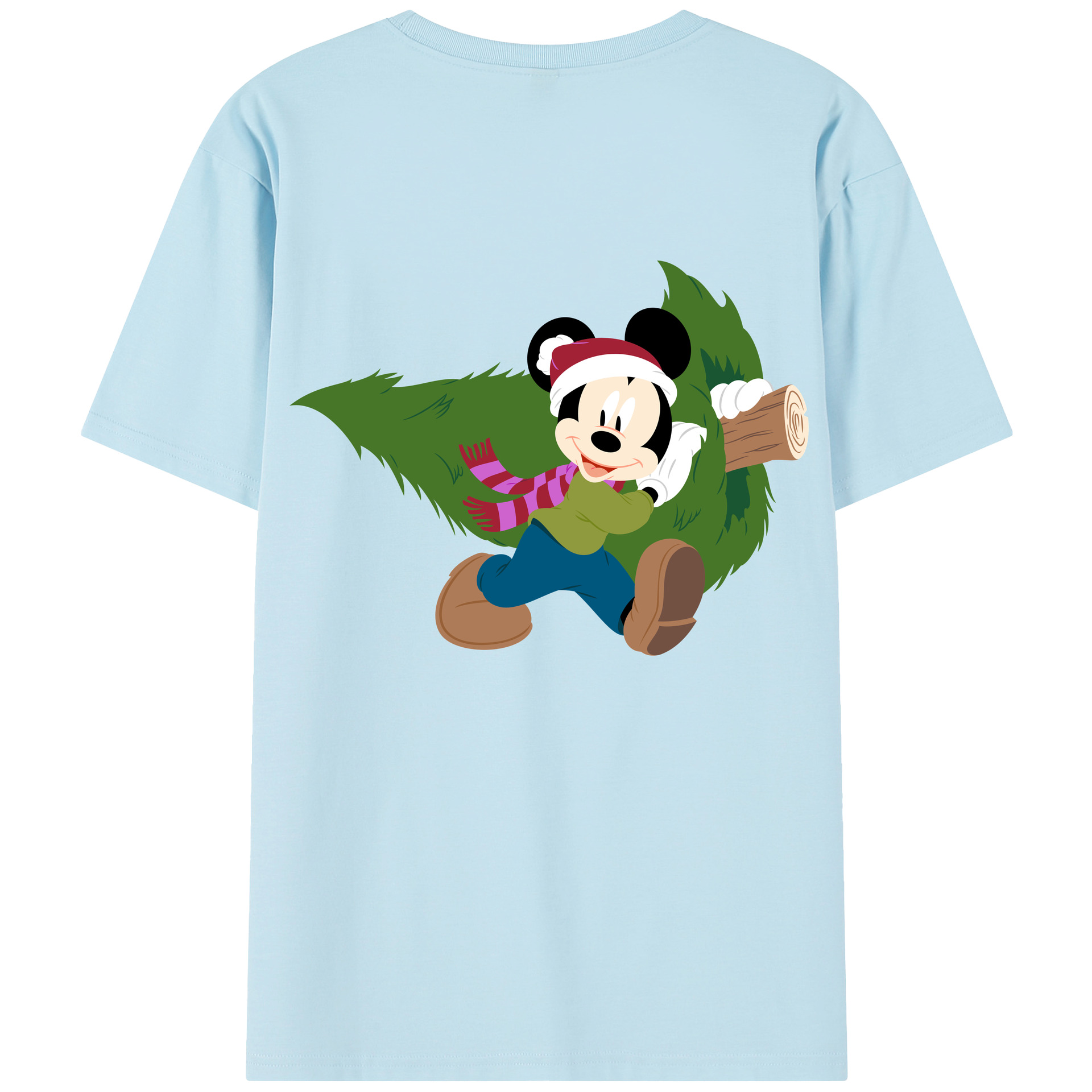 （画像用） ミッキーマウス Mickey Mouse 綿100％半袖Tシャツ（背面プリント）